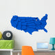 United States Blue Map by States 