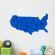 United States Blue Map by States 