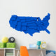 United States Blue Map by States 