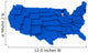 United States Blue Map by States 