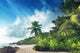 sunset on Seychelles beach 