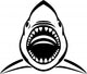 Angry shark tattoo 