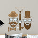 Vintage hipster club accessories Wall Decal