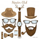 Vintage hipster club accessories Wall Decal