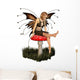 Pretty Fairy Sitting on a Toadstool Wall Decal