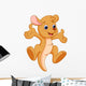 Cute Baby Kangaroo Cartoon Wall Decal