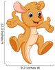 Cute Baby Kangaroo Cartoon Wall Decal