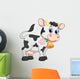 Funny cow cartoon Wall Decal