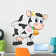 Funny cow cartoon Wall Decal