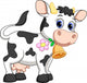 Funny cow cartoon Wall Decal