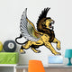 Roaring Winged Lion Wall Decal
