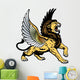 Roaring Winged Lion Wall Decal
