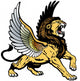 Roaring Winged Lion Wall Decal