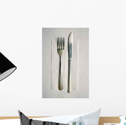 Cheap Silverware and Napkin Wall Decal