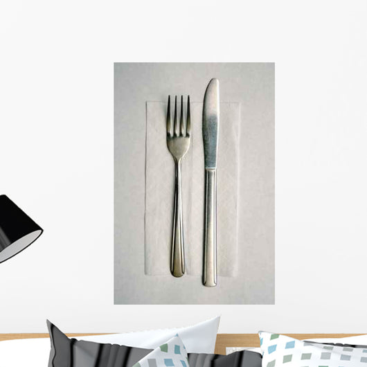 Cheap Silverware and Napkin Wall Decal