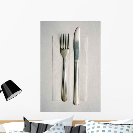 Cheap Silverware and Napkin Wall Decal