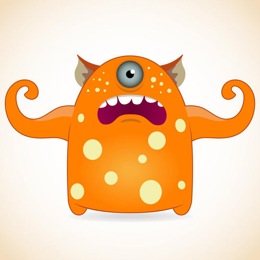 One-Eyed Orange Monster 