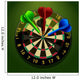 Dartboard With Darts in the Center 
