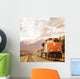 Freight train in Canadian rockies. Wall Mural