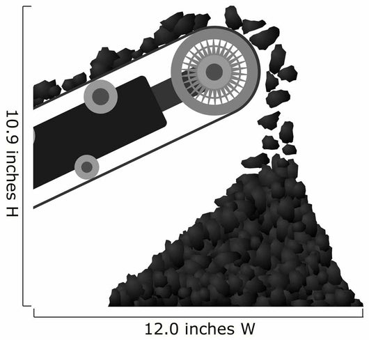 Conveyor belt with coal 