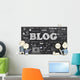 Social Media with Blogging Wall Mural