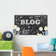 Social Media with Blogging Wall Mural