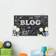 Social Media with Blogging Wall Mural