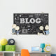 Social Media with Blogging Wall Mural