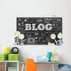 Social Media with Blogging Wall Mural