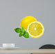 Lemons and Mint Isolated on White Background 
