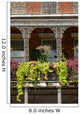 House gallery with ironwork in French Quarter, New Orleans. Wall Mural