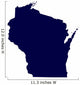 Map of the US State of Wisconsin 