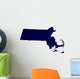 Map of the US State of Massachusetts Wall Decal