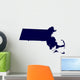 Map of the US State of Massachusetts Wall Decal