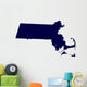Map of the US State of Massachusetts Wall Decal