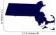 Map of the US State of Massachusetts Wall Decal