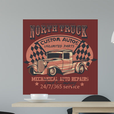 North Truck Scratches Are Wall Mural shown on a wall