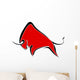 Red wild buffalo Wall Decal