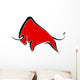 Red wild buffalo Wall Decal