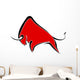 Red wild buffalo Wall Decal