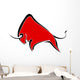 Red wild buffalo Wall Decal