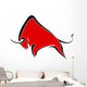 Red wild buffalo Wall Decal