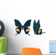 beautiful butterfly isolated on white Wall Decal