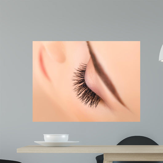 Woman Eye with Long Eyelashes. Eyelash Extension 