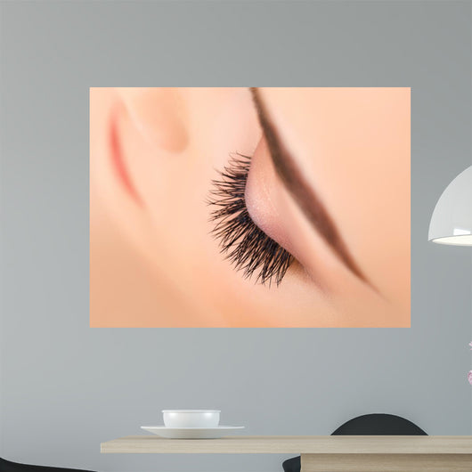 Woman Eye with Long Eyelashes. Eyelash Extension 