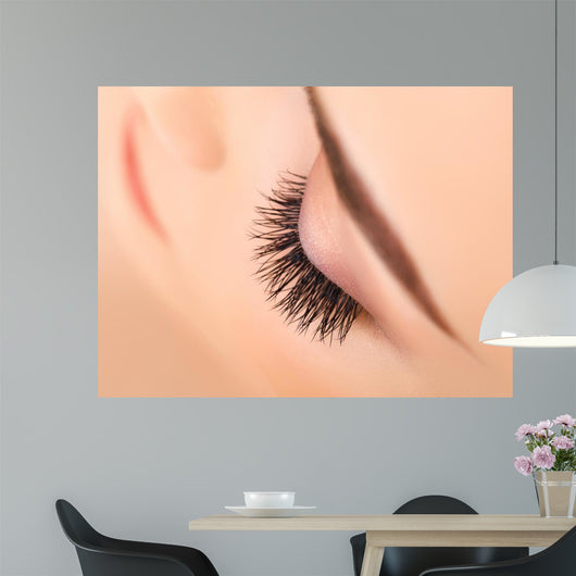 Woman Eye with Long Eyelashes. Eyelash Extension 