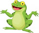 Funny cartoon green frog Wall Decal