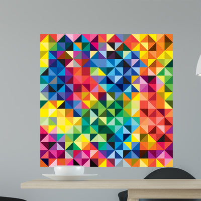 Seamless Bright Pattern Wall Decal shown on a wall