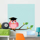 Owl with Graduation Cap Wall Mural