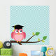 Owl with Graduation Cap Wall Mural